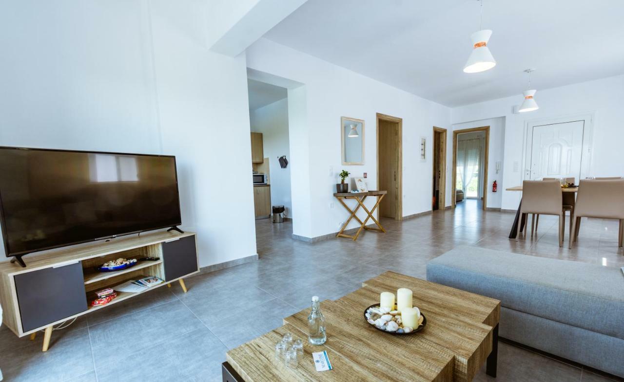 Martimi - 200m From Drapanias - Pool - Hot Tub - Sauna - Bbq דירה קיסאמוס